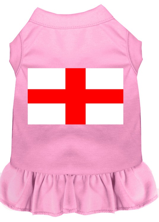 St Georges Cross Screen Print Dress Light Pink Sm